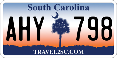 SC license plate AHY798