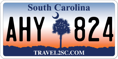 SC license plate AHY824