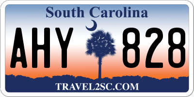 SC license plate AHY828