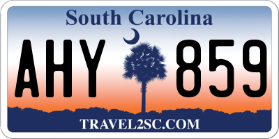 SC license plate AHY859