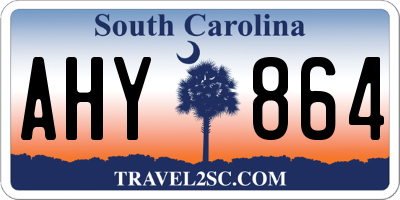 SC license plate AHY864