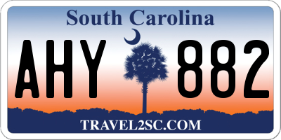 SC license plate AHY882