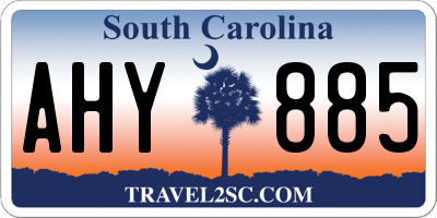 SC license plate AHY885
