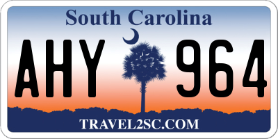 SC license plate AHY964