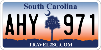 SC license plate AHY971