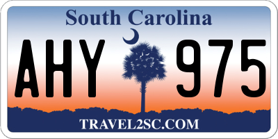 SC license plate AHY975