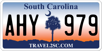 SC license plate AHY979