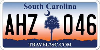 SC license plate AHZ046