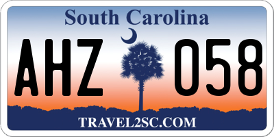 SC license plate AHZ058