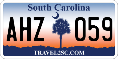 SC license plate AHZ059