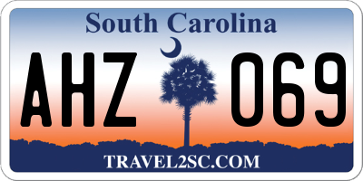 SC license plate AHZ069