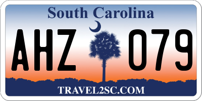 SC license plate AHZ079