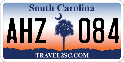 SC license plate AHZ084