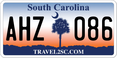 SC license plate AHZ086