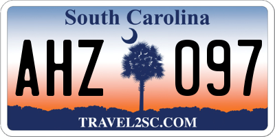 SC license plate AHZ097