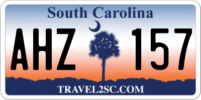 SC license plate AHZ157