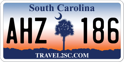 SC license plate AHZ186
