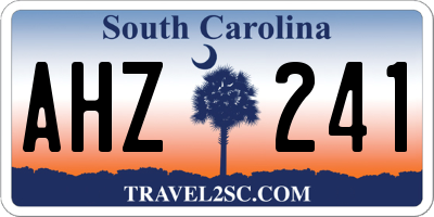 SC license plate AHZ241