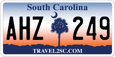 SC license plate AHZ249