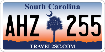 SC license plate AHZ255