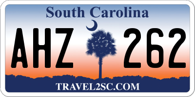 SC license plate AHZ262