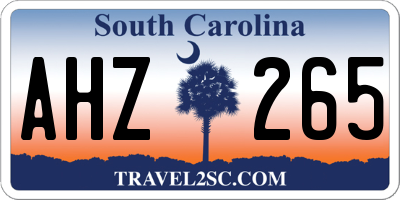 SC license plate AHZ265
