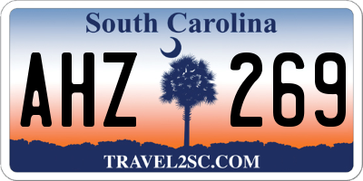 SC license plate AHZ269