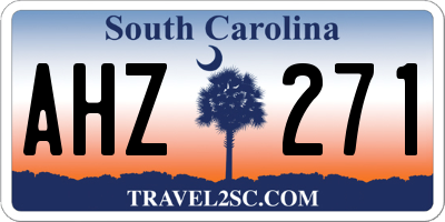 SC license plate AHZ271