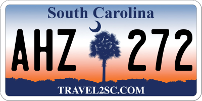 SC license plate AHZ272