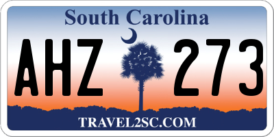 SC license plate AHZ273