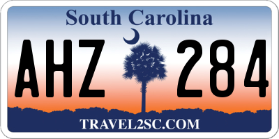 SC license plate AHZ284