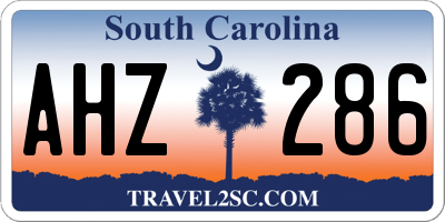 SC license plate AHZ286