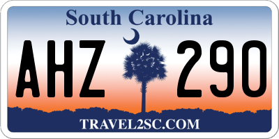 SC license plate AHZ290