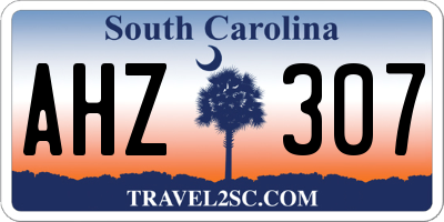 SC license plate AHZ307