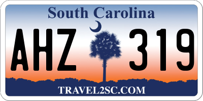 SC license plate AHZ319