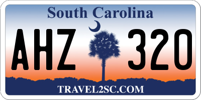SC license plate AHZ320