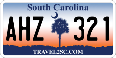 SC license plate AHZ321