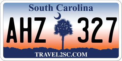 SC license plate AHZ327