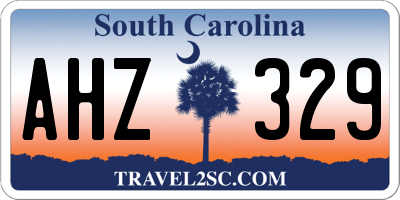 SC license plate AHZ329