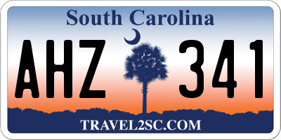 SC license plate AHZ341
