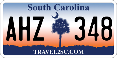 SC license plate AHZ348