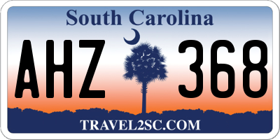 SC license plate AHZ368
