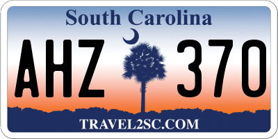 SC license plate AHZ370