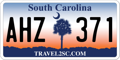 SC license plate AHZ371