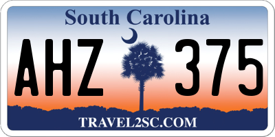 SC license plate AHZ375