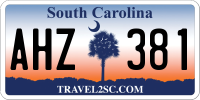 SC license plate AHZ381