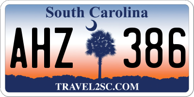 SC license plate AHZ386