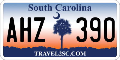SC license plate AHZ390