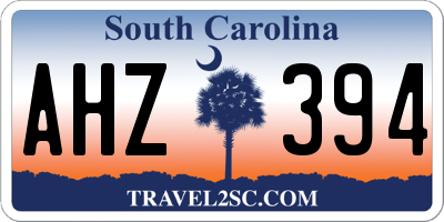 SC license plate AHZ394