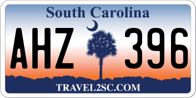 SC license plate AHZ396